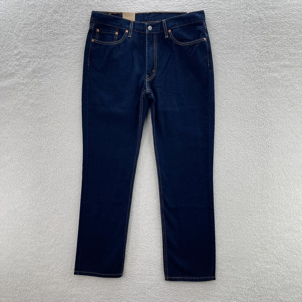 Levis 514 Jeans Mens 36x32 Blue Straight Dark Wash Denim Grunge Cowboy Work Rock